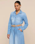 Isla Denim Shirt Havana Tops - Button Down L'Agence 