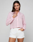 Cosette Shirt Ivory/Pink Stripe Tops - Button Down L'Agence 