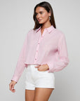 Cosette Shirt Ivory/Pink Stripe Tops - Button Down L'Agence 