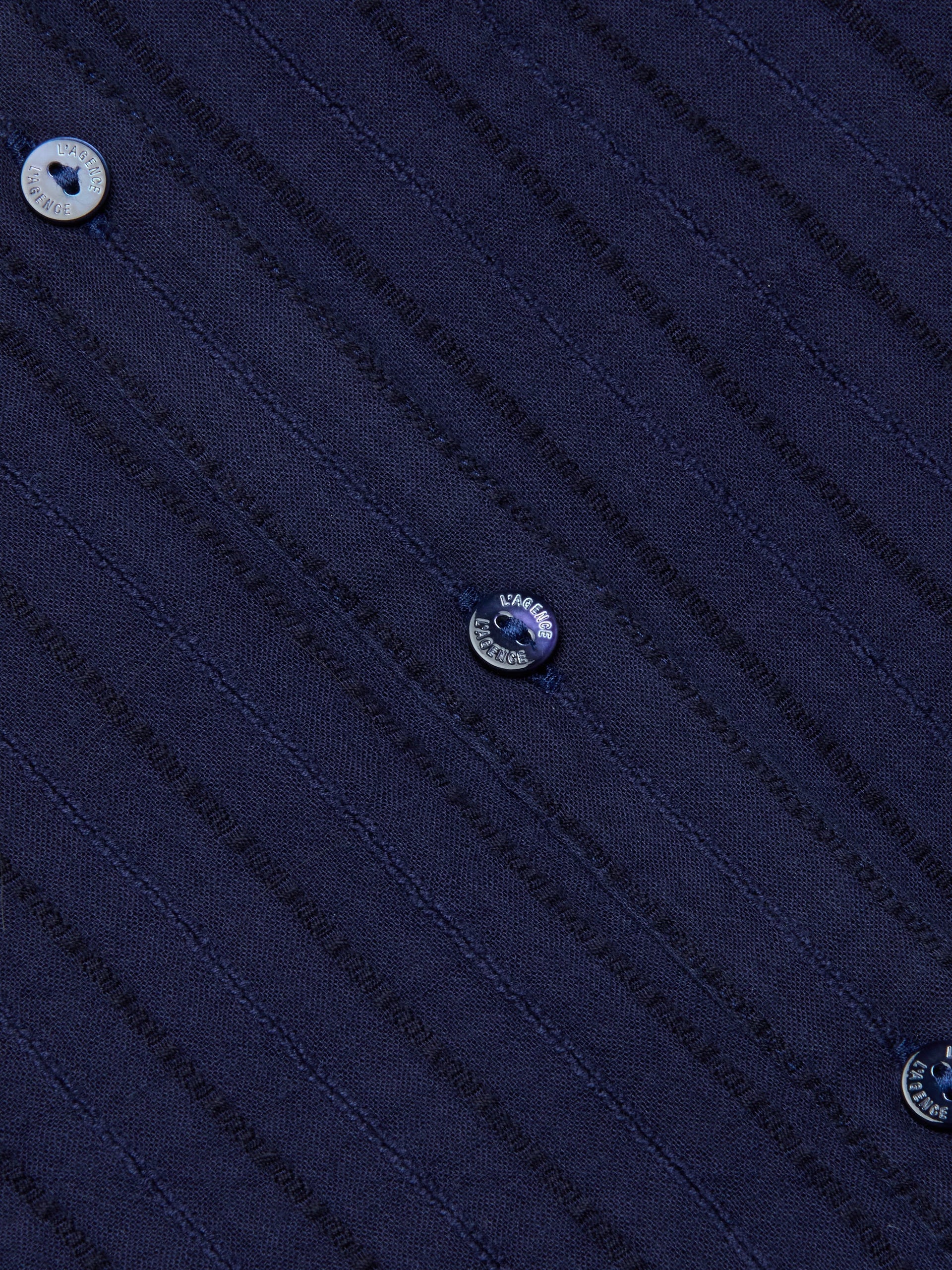 Kiera Trim Blouse Midnight Tops - Button Down L'Agence 