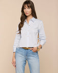 Fawn Scarf 3/4 Sleeve Top Multi Beach
