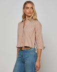 Fawn Scarf 3/4 Sleeve Western Cards Tops - Button Down L'Agence 