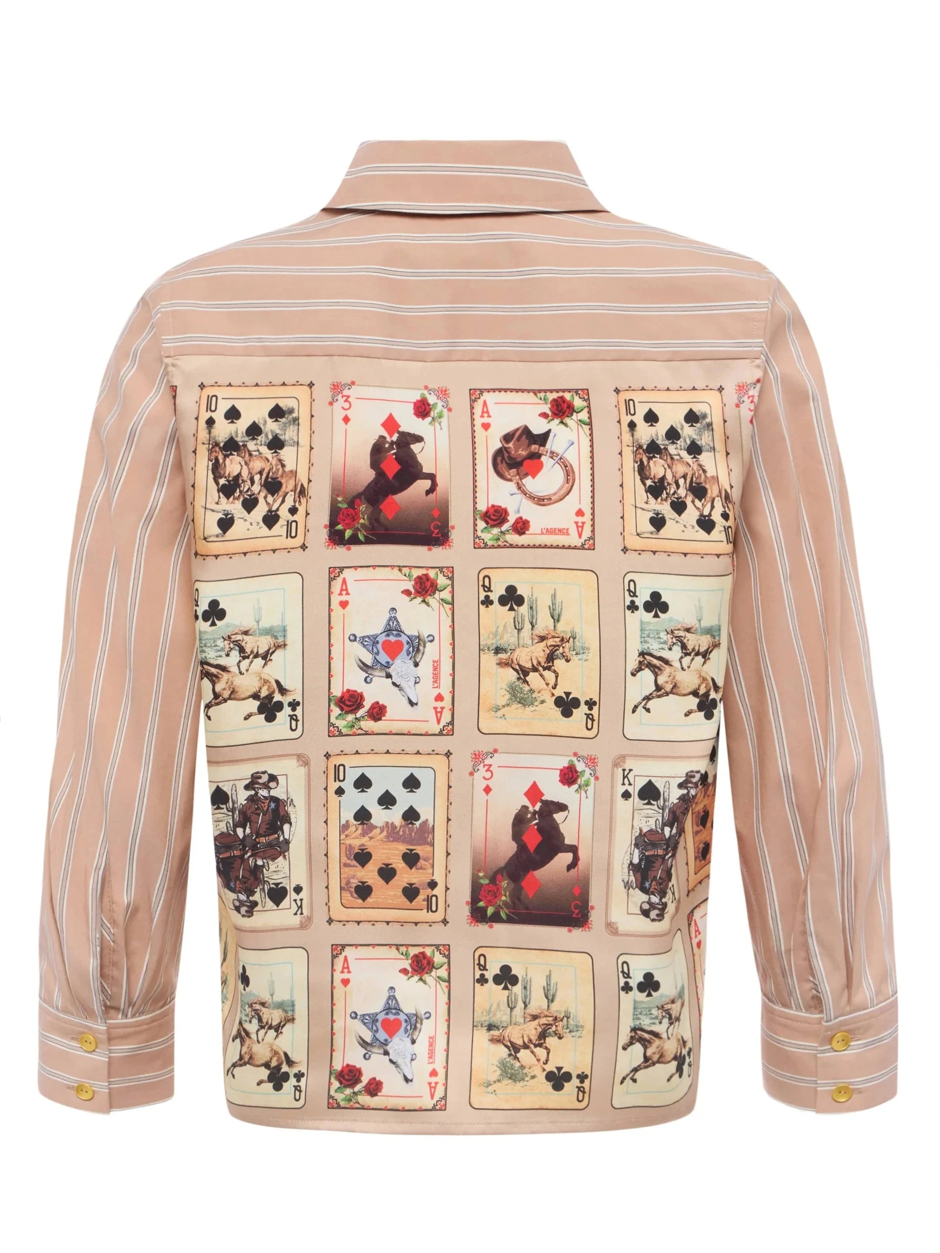 Fawn Scarf 3/4 Sleeve Western Cards Tops - Button Down L&#39;Agence 