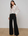 Anita Lace Button Up Ivory Tops - Button Down L'Agence 