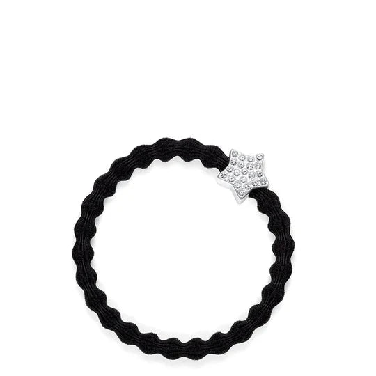 Silver Diamante Star Hair Tie Black Beauty & Hair By Eloise 