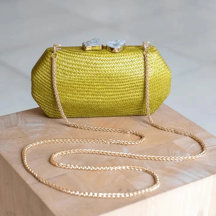 Straw Clutch Matcha