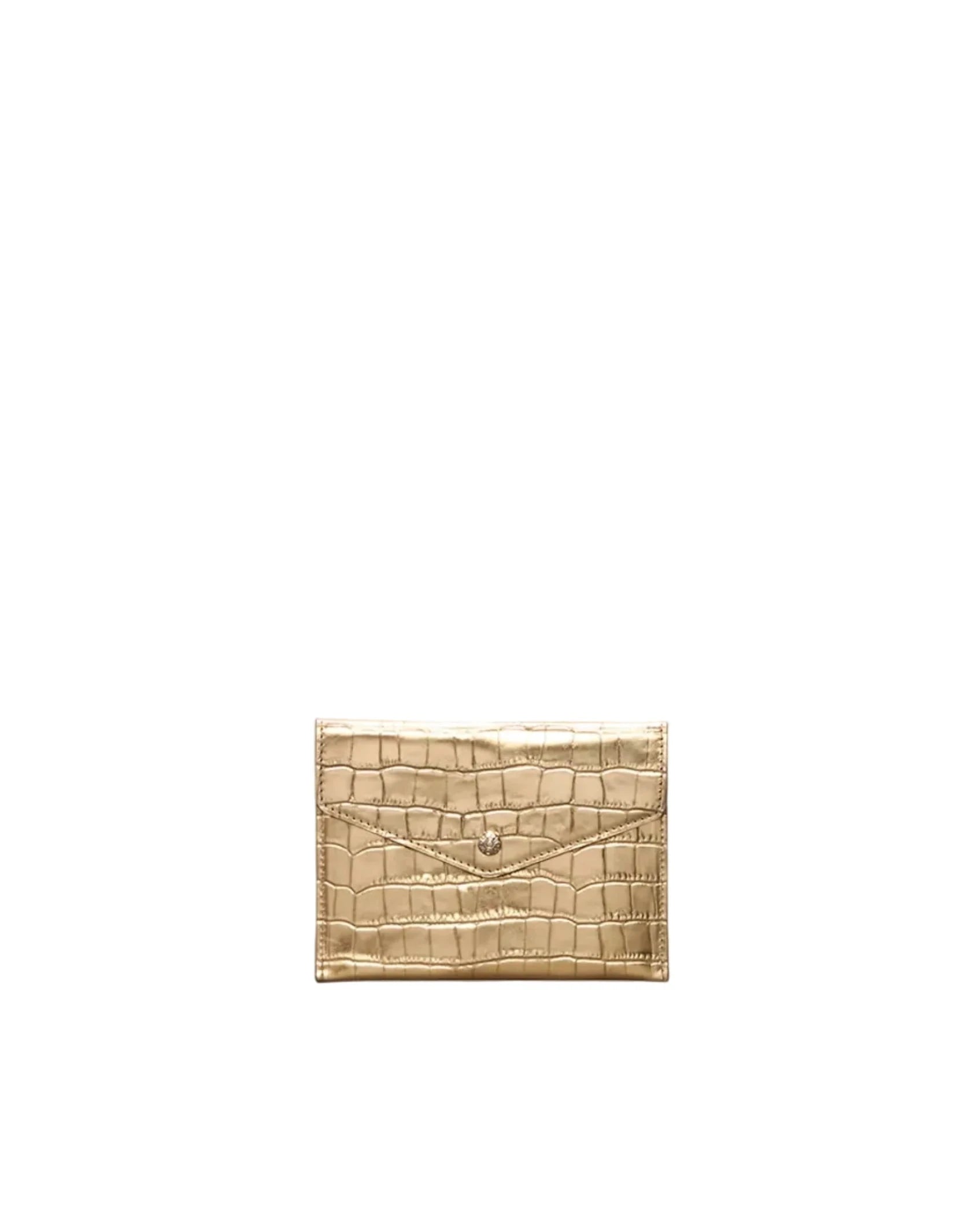 Greta Wallet Croc Effect Gold Wallets MZ Wallace 