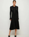 Ellie Ribbed Sweater Dress Black Dresses - Midi Fifteen Twenty 