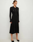 Ellie Ribbed Sweater Dress Black Dresses - Midi Fifteen Twenty 