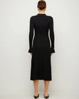 Ellie Ribbed Sweater Dress Black Dresses - Midi Fifteen Twenty 