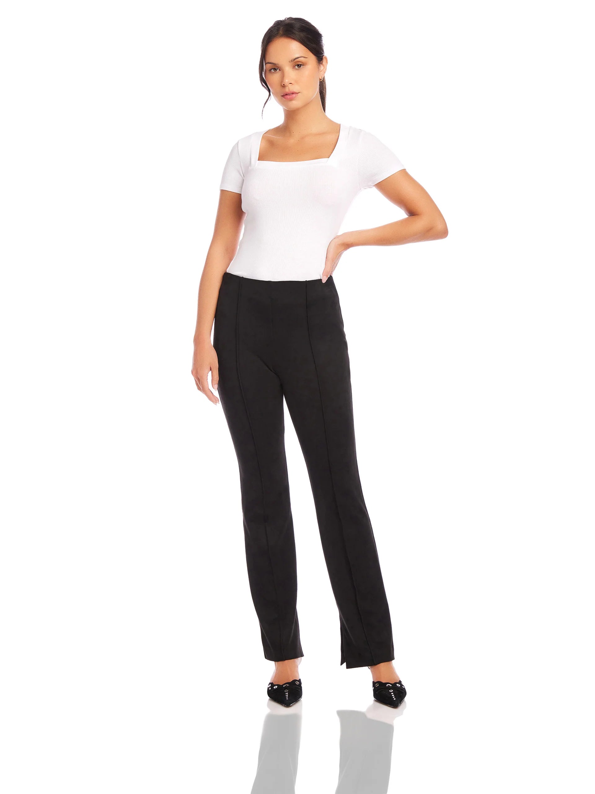 Neli Slim Bootcut Pants Black Pants - Trousers Fifteen Twenty 