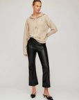 Sigourney Leather Pintuck Pants Black Pants - Trousers Fifteen Twenty 
