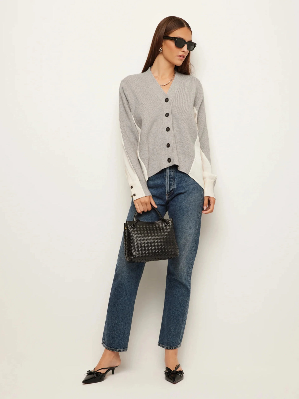Celine Mixed Media Cardigan Sweater - Cardigans Fifteen Twenty 