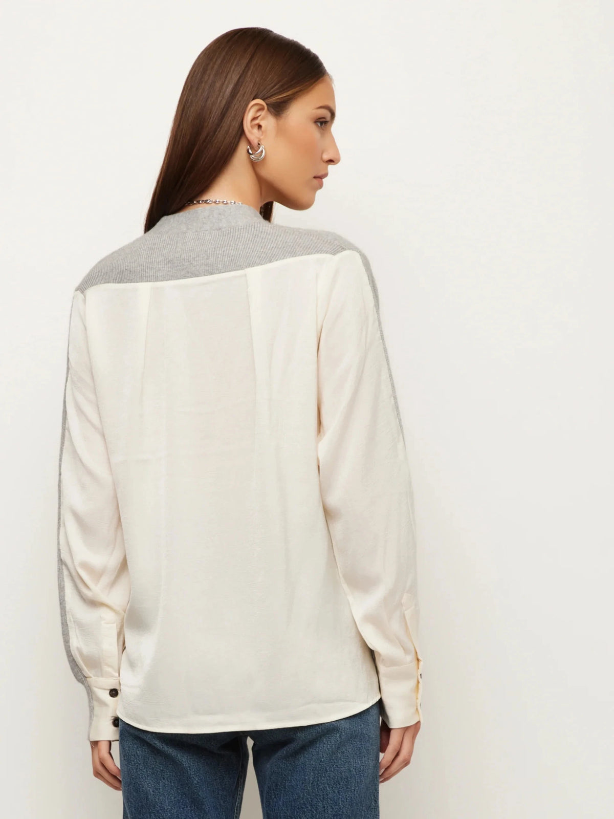 Celine Mixed Media Cardigan Sweater - Cardigans Fifteen Twenty 