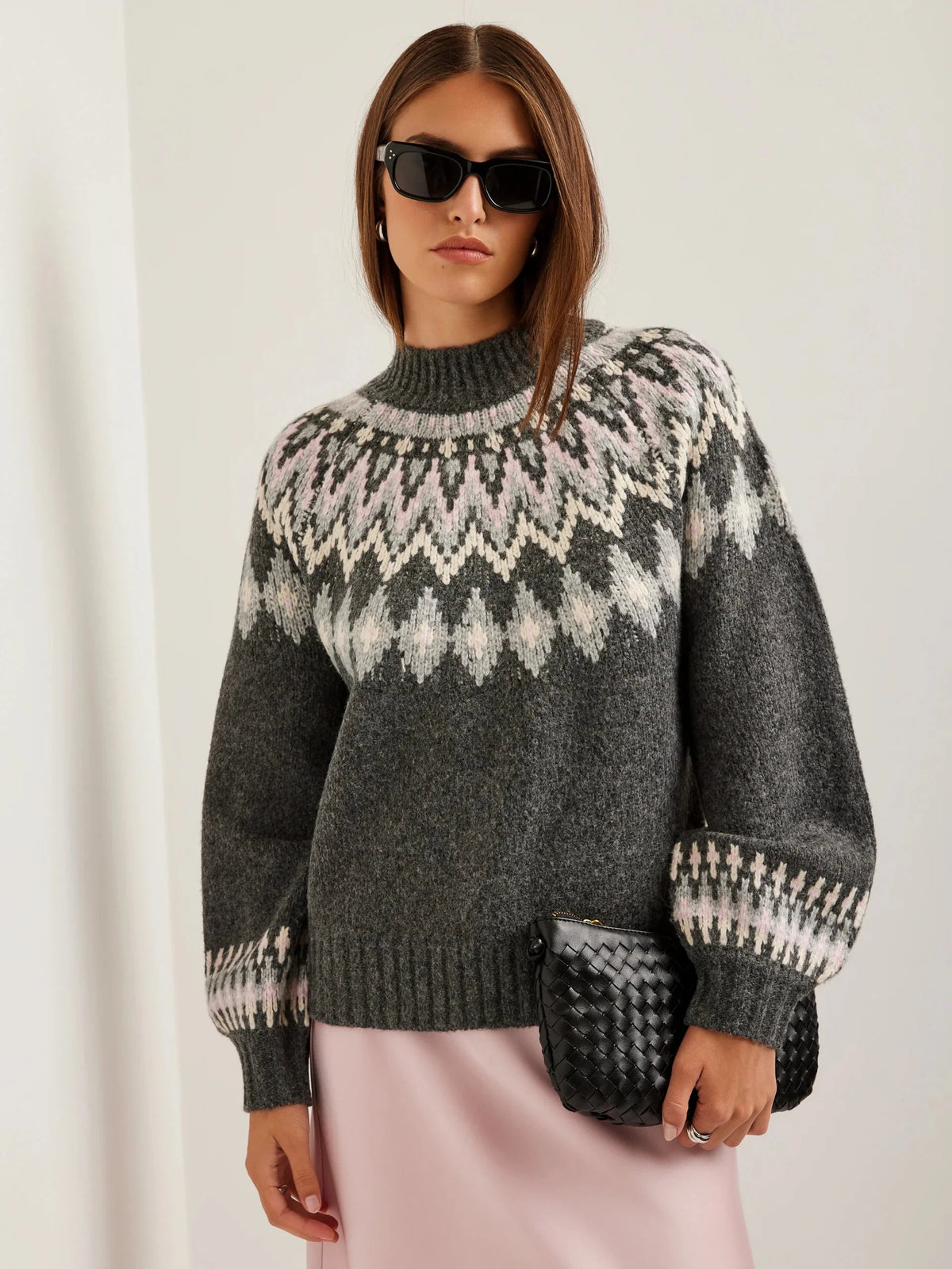 Zarah Jacquard Sweater Sweater - Crewneck Fifteen Twenty 