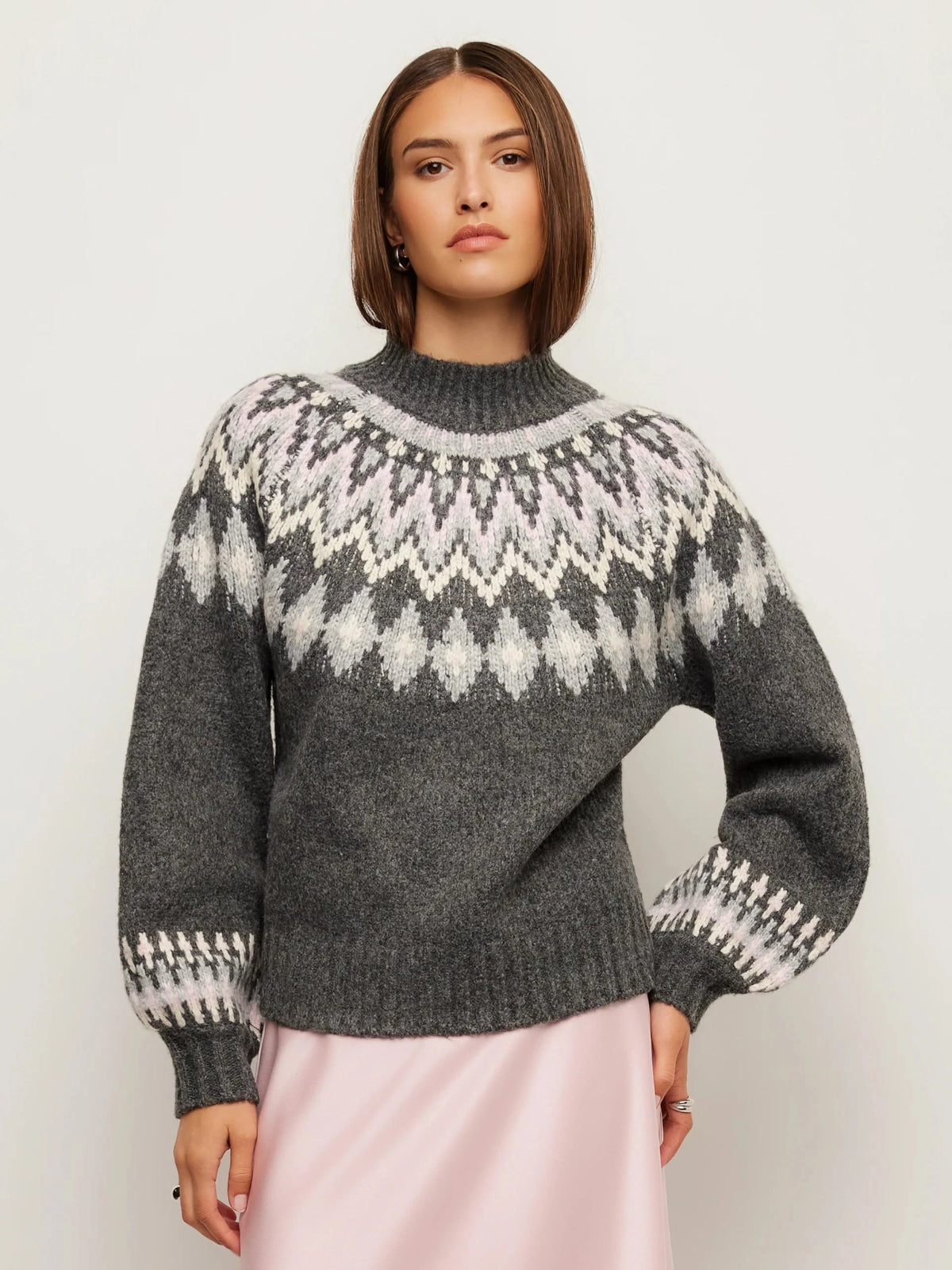 Zarah Jacquard Sweater Sweater - Crewneck Fifteen Twenty 