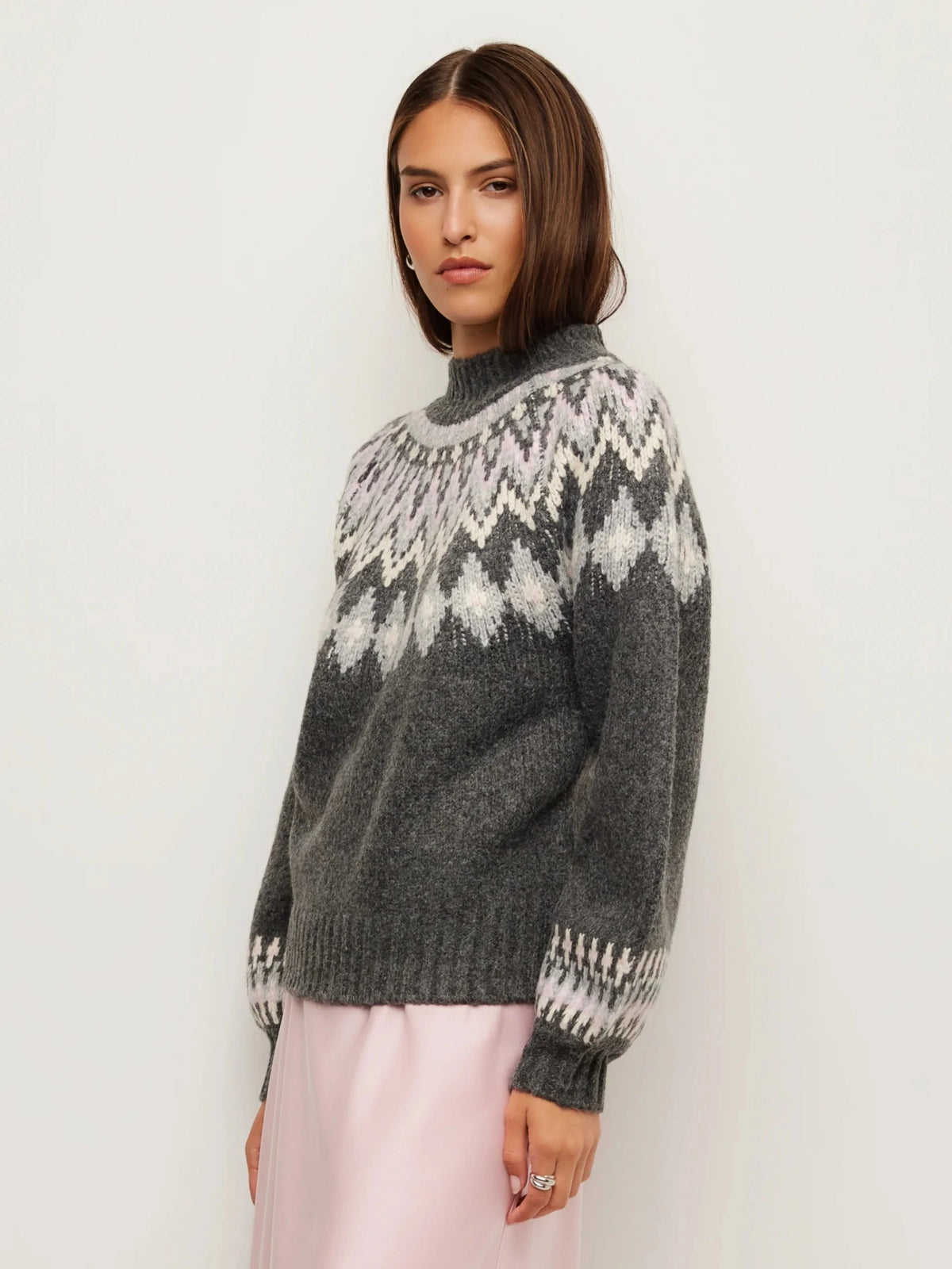Zarah Jacquard Sweater Sweater - Crewneck Fifteen Twenty 