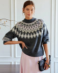 Zarah Jacquard Sweater Sweater - Crewneck Fifteen Twenty 