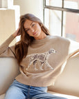 Golden Intarsia Sweater Wheat Sweater - Crewneck Fifteen Twenty 