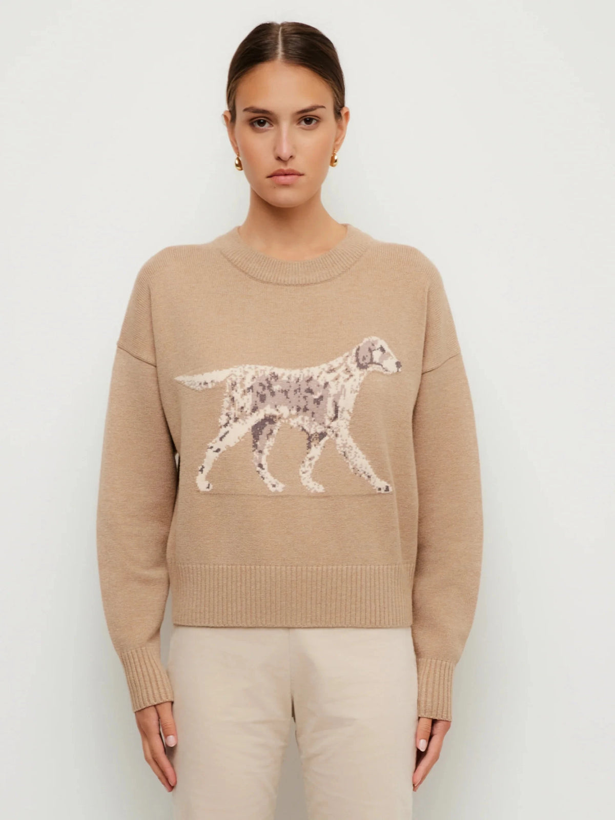 Golden Intarsia Sweater Wheat Sweater - Crewneck Fifteen Twenty 