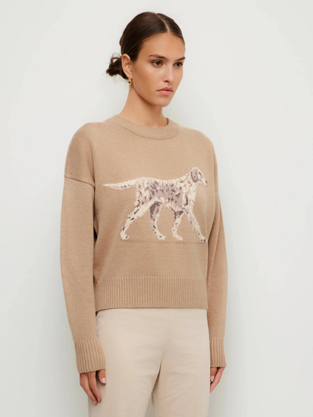 Golden Intarsia Sweater Wheat Sweater - Crewneck Fifteen Twenty 