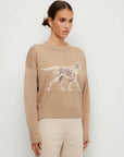 Golden Intarsia Sweater Wheat Sweater - Crewneck Fifteen Twenty 