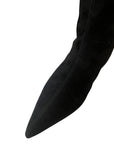 Kaias Boot Black Suede Knee High Boots Silent D 