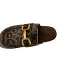 Mule Slippers Printed Pony Leopard Flats - Mule Bibi Lou 