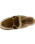 Lola Sherpa Mule Loafers Tan Flats - Mule Bibi Lou 