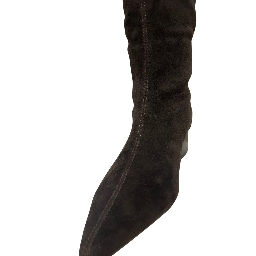 Kaias Boot Chocolate Suede Knee High Boots Silent D 