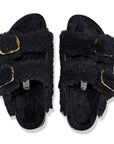 Arizona Big Buckle Shearling Black Gold Shoes - Sandals - Flat Sandals Birkenstock 