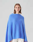 Pure Cashmere Travel Wrap Azure Blue Scarves Pissenlit 