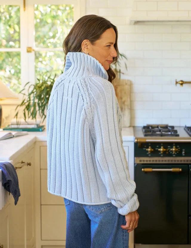 Mini Cotswolds Cropped Cable Knit Cardigan Ice Sweater - Cardigans Frank & Eileen 