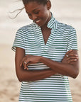 Lauren Polo Dress Green/White Stripe Dresses - Short Frank & Eileen 
