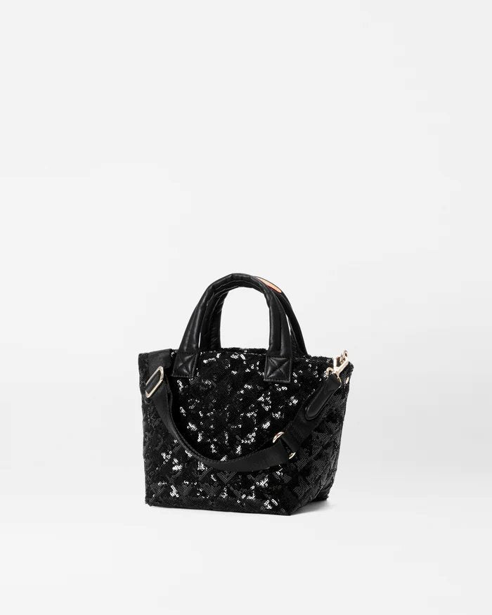 Metro Tote Deluxe Micro Black Sequin Handbags - Tote & Satchel MZ Wallace 