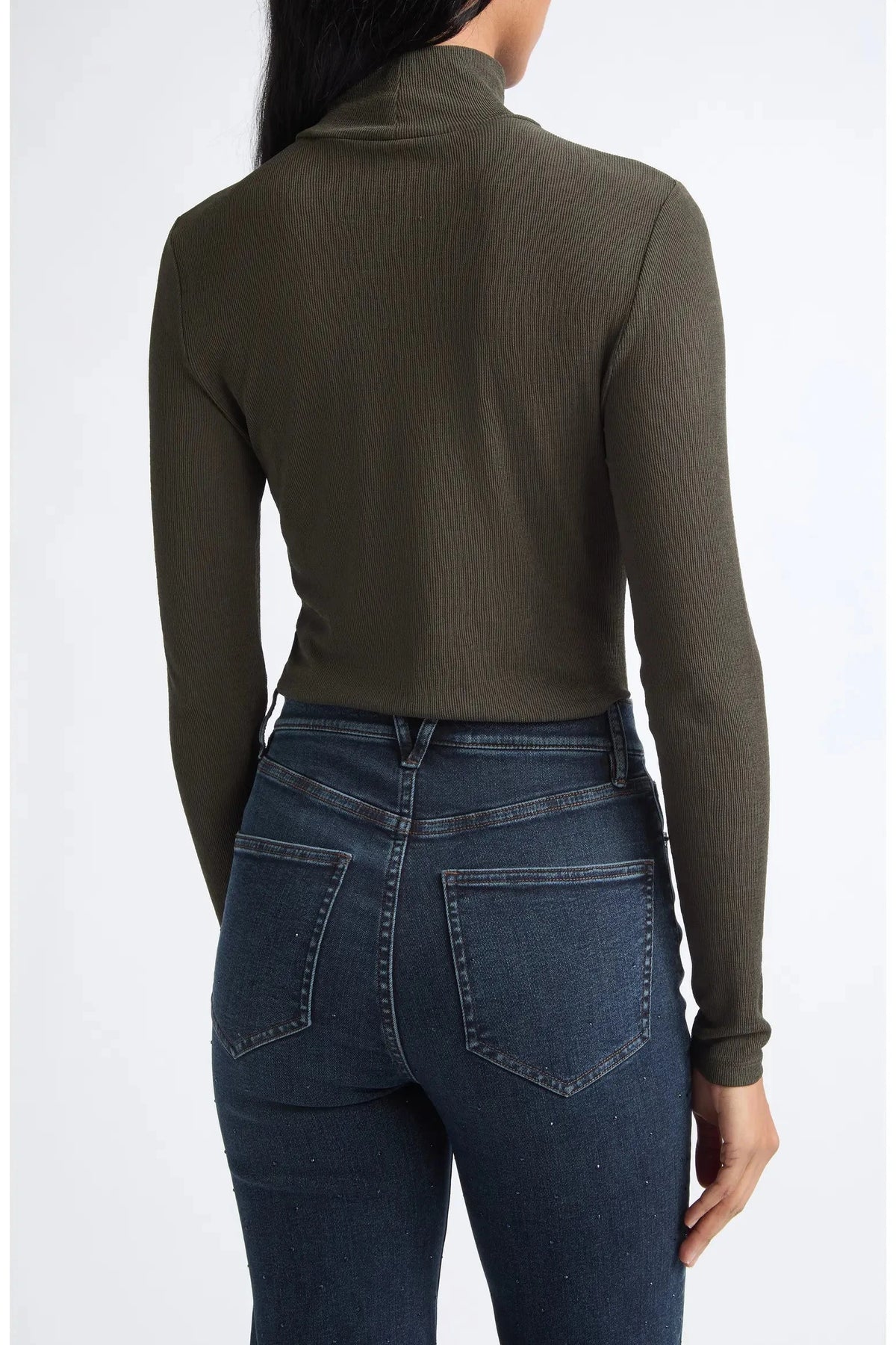 Wyeth Turtleneck Green Shadow Tops - Turtleneck Veronica Beard 