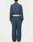 Lennox Straight Leg Pant Dark Indigo Pants - Trousers Simkhai 