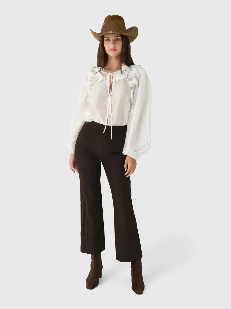 Mackenzie Straight Leg Pant Chocolate Pants - Trousers Simkhai 