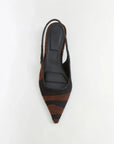 Jenny Calf Hair Slingback Cacao Multi Pumps - Low Simkhai 