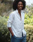 Eileen Relaxed Button Up Shirt Blue Crab Tops - Button Down Frank & Eileen 