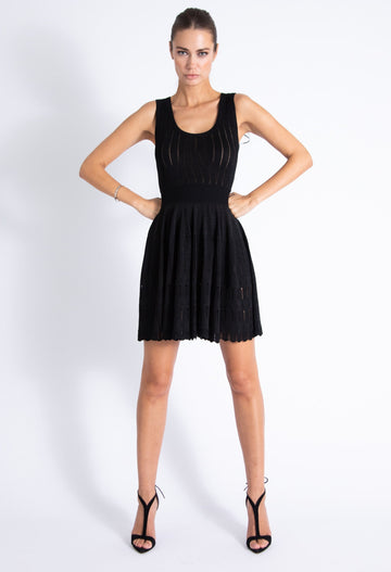 Phoebe Knit Mini Dress Black