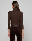 Aja Turtleneck Coffee Bean Tops - Turtleneck L'Agence 