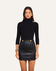 Aja Turtleneck Black/Gold Tops - Turtleneck L'Agence 