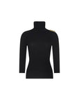 Aja Turtleneck Black/Gold Tops - Turtleneck L'Agence 