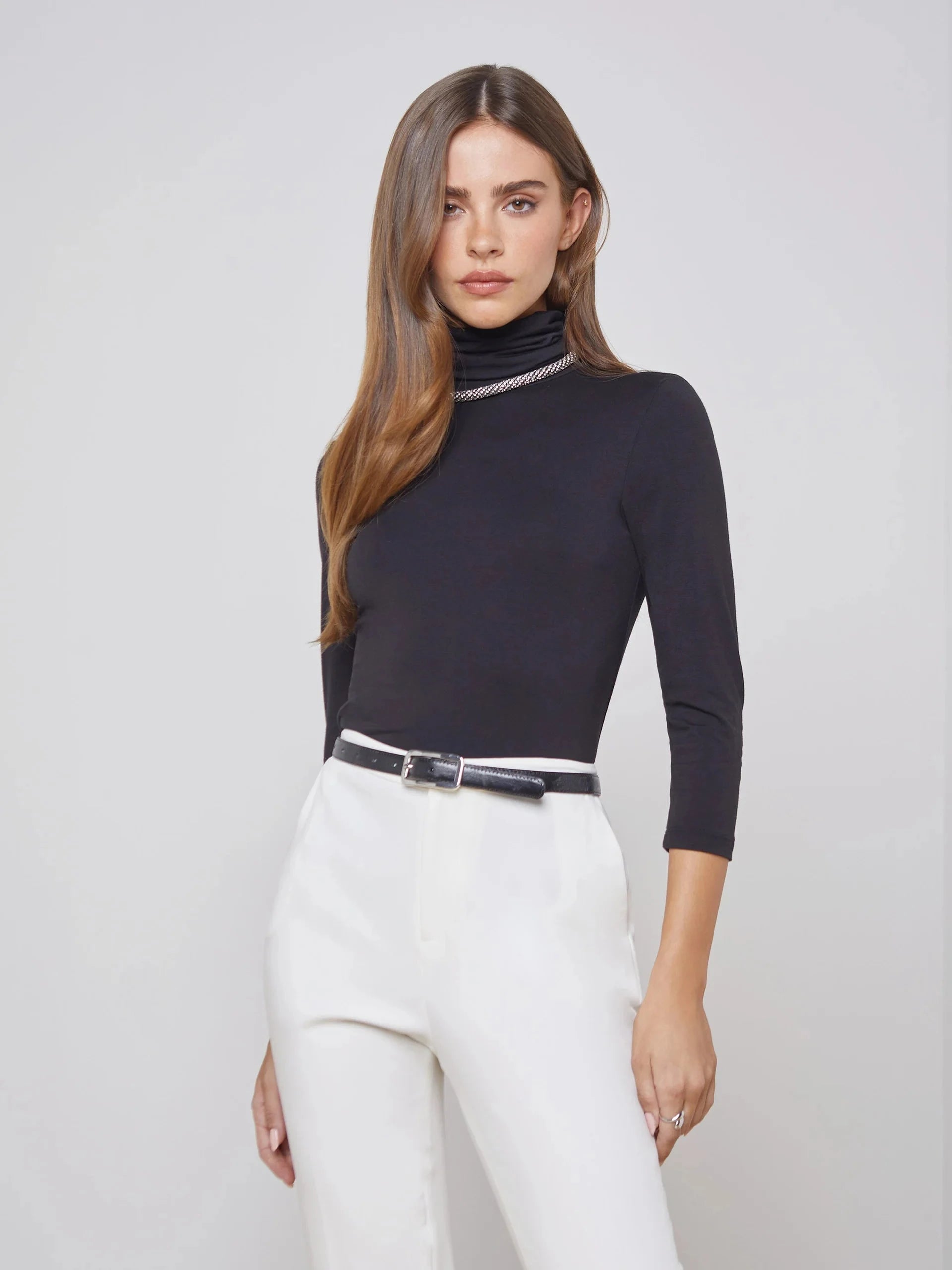 Aja Turtleneck Black Tops - Turtleneck L'Agence 