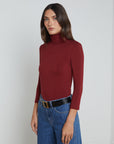 Aja Turtleneck 3/5 Sleeve Syrah