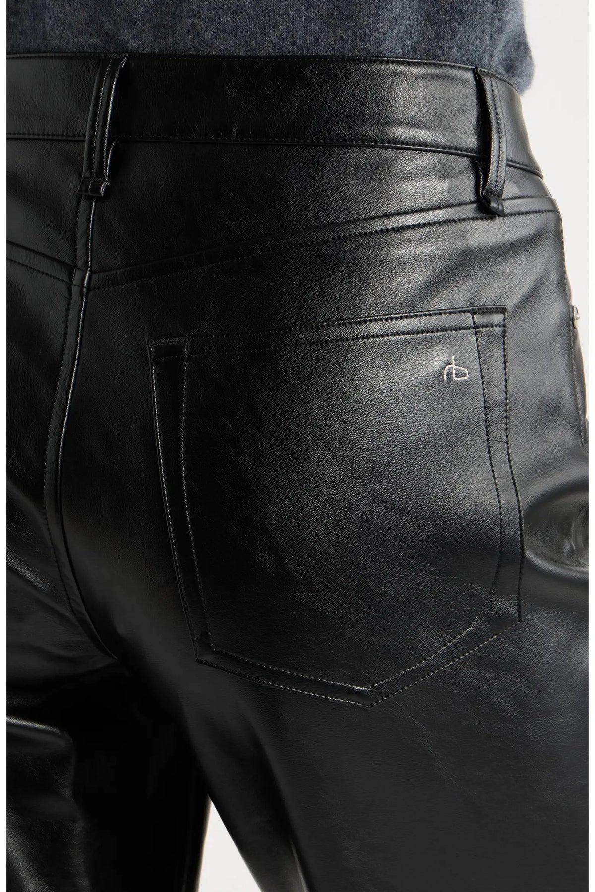 Sutton Faux Leather Pant Black Pants - Trousers rag &amp; bone 