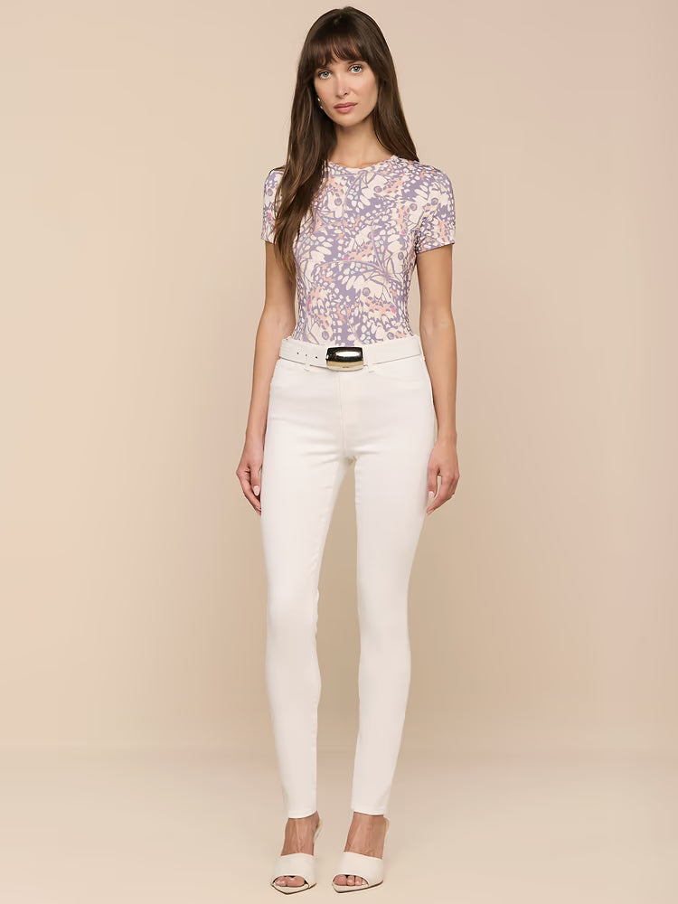 Ressi Fitted Crew Tee Butterfly Wing Tops - Tees L'Agence 