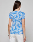 Ressi Fitted Tee Regatta Blue / Ivory Paisley Tops - Tees L'Agence 