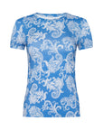 Ressi Fitted Tee Regatta Blue / Ivory Paisley Tops - Tees L'Agence 